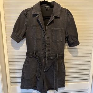 Paige Mayslie Shortsleeve Romper - Washed Black, Size 4